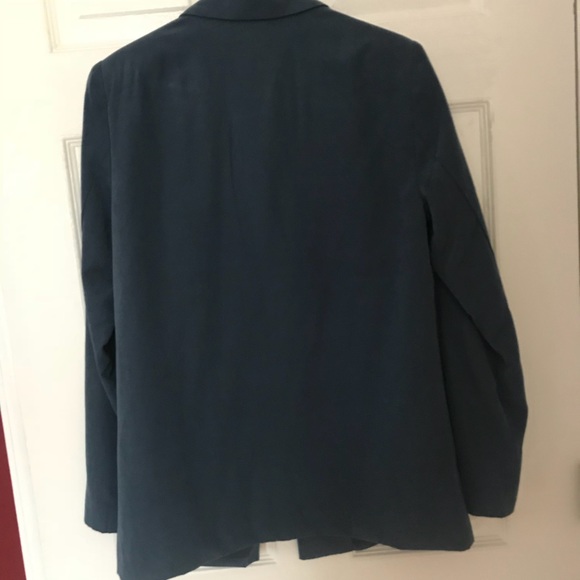 Dusty Blue velvet blazer. - Picture 2 of 3
